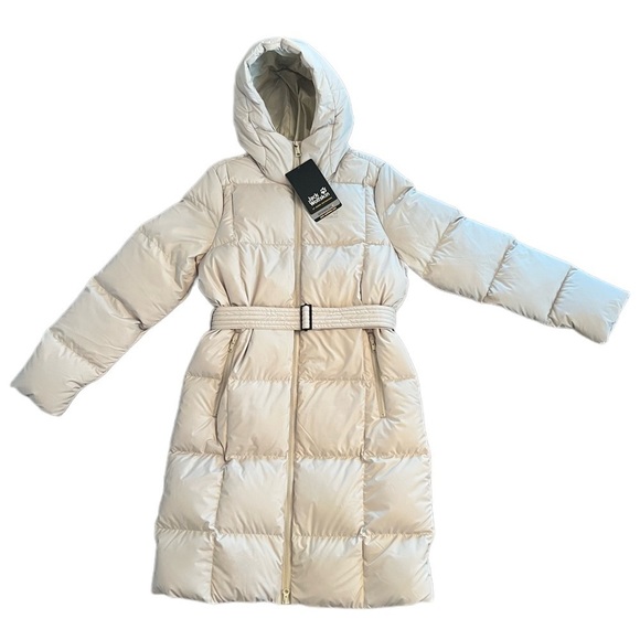 NWT Jack Wolfskin Long Puffer Coat, Light Grey Taupe, Size XS - Picture 10 of 16